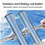 Jadeshay Support Canne a Peche Bateau, Réglable Supports Cannes en Acier Inoxydable Porte Canne Bateau pour Rails pour Rails 1" 