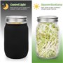 UCAMP Bocal de germination de graines, Kit de Germination de graines avec couvercles en Acier Inoxydable Supports et germinateur