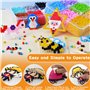 UCAMP Perles à Repasser Kit,11500 Fusible Perles(5mm),Kit de Perle A Repasser avec boîte de rangement,Kit de Fusible Perles Bric