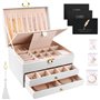 TEGOVE Boîte À Bijoux Pour Femme