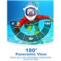 KIMIGO Masque de Plongée Enfants Intégral,Masque Snorkeling Plein Visage 180°HD Anti Buée Anti Fuite pour Kinds Système de Jouet