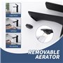 HOMELODY Robinet Lavabo Noir Mitigeur Salle de Bain Robinet Vasque Mitigeur Lave Main eau chaude et froide Robinetterie Acier in