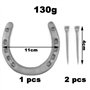 Coffret Cadeau avec Décoration en Paille, Contient Fers à Cheval en Fonte Durable avec 5 Trous de Chaque Côté, Fer à Cheval Port