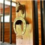 Coffret Cadeau avec Décoration en Paille, Contient Fers à Cheval en Fonte Durable avec 5 Trous de Chaque Côté, Fer à Cheval Port