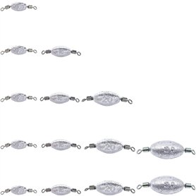 Plomb de pêche avec Émerillons Fishing Plomb Accessoires de pêche en Plomb - 1set(10g/15g/20g/ 30g) Plomb Sinkers de Pêche pour
