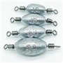 Plomb de pêche avec Émerillons Fishing Plomb Accessoires de pêche en Plomb - 1set(10g/15g/20g/ 30g) Plomb Sinkers de Pêche pour 