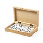 Jeu de Dominos de 28 pièces pour Enfants et Adultes dans Un étui Individuel Robuste en Bambou laqué avec Fermeture magnétique et