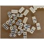 Jeu de Dominos de 28 pièces pour Enfants et Adultes dans Un étui Individuel Robuste en Bambou laqué avec Fermeture magnétique et