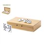 Jeu de Dominos de 28 pièces pour Enfants et Adultes dans Un étui Individuel Robuste en Bambou laqué avec Fermeture magnétique et