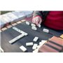Jeu de Dominos de 28 pièces pour Enfants et Adultes dans Un étui Individuel Robuste en Bambou laqué avec Fermeture magnétique et