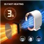 Mini Radiateur Soufflant à Économie d'Énergie Chauffage Soufflant Électrique Radiateur Soufflant Chauffage d'appoint 1500W Avec 