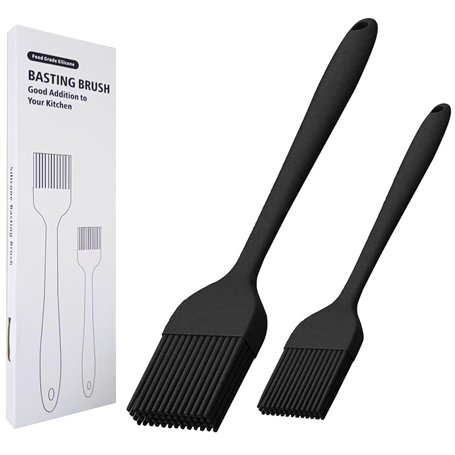 KitsKap Lot de 2 pinceaux à badigeonner en silicone pour huile