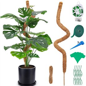 weiclianhp Tuteur MonsteraPlante Grimpante 125cm Pliable avec Attaches Torsadées - Support Durable pour Monstera