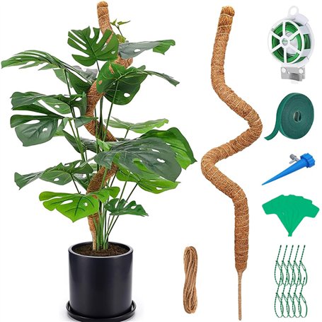 weiclianhp Tuteur MonsteraPlante Grimpante 125cm Pliable avec Attaches Torsadées - Support Durable pour Monstera