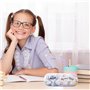 KATVVYE Étui à lunettes rigide avec tissu - Motif dessin animé Stitch - Pour garçons et filles, bleu, S