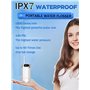 Jet Dentaire Hydropulseur Portable, 300 ML Water Flosser avec 5 Modes de Pression d'eau et 4 Embouts Remplaçables Étanche IPX7 P