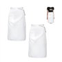 YZROHYI 2 Tablier Serveuse Blanc