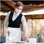 YZROHYI 2 Tablier Serveuse Blanc,Tablier Barman Long Avec Poche,Tablier Serveur Restauration,Tablier Boulanger Homme,Tablier Pat