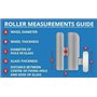 SmoothLY - Lot de 4 roulettes de porte de douche de 23 mm