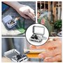 Mini cendrier portable carré en métal avec couvercle pour intérieur ou extérieur