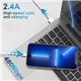 Câble iPhone 1M Lot de 2 Cable iphone charge rapide Certifié MFi Chargeur iphone Lightning vers USB Original Ultra Résistant Cab