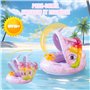 Bouee Piscine Enfant, Bébé Siège De Piscine, Bouée de Natation avec Volant Flotteur de Piscine, avec Parasol Amovible UPF 50+ Bo