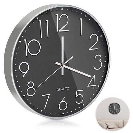 Pofgwjz Horloge Murale Design Moderne 30cm (12 Pouces)
