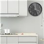 Pofgwjz Horloge Murale Design Moderne 30cm (12 Pouces), Cuisine Noir, Silencieuse, Mouvement à Quartz - Pour Salon, Bureau, Cham