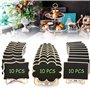 Mini Ardoise Tableau Noir Lot de 30, Panneau D'affichage avec 3 Stylo Tableaux Noirs sur Chevalets en Bois, pour Buffet TABLES M