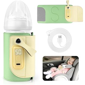 Chauffe-biberon portable USB 5 vitesses réglable avec écran LCD pour lait et nourriture pour bébé