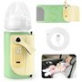 Chauffe-biberon portable USB 5 vitesses réglable avec écran LCD pour lait et nourriture pour bébé