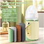 Chauffe-biberon portable USB 5 vitesses réglable avec écran LCD pour lait et nourriture pour bébé