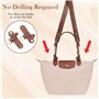 POFIBO Bandouliere pour Sac pour Longchamp - Sangle pour Sac avec 2 Adaptateurs pour Bandoulière, Bandoulière Réglable pour Sacs