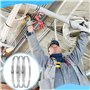 HWSWSH 30 Pcs Attache de Câble en Acier Inoxydable 50 * 1cm, Collier de Serrage inox Robuste, Serre Câble Métallique Zip Ties Me