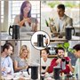 Mousseur à Lait Electrique 4 en 1, 350ml Mousseur de Lait Automatique avec Contrôle Intelligente de Température Mousseur, Lait C