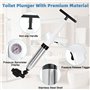 Wula Deboucheur WC, Deboucheur Canalisation Haute Pression, Piston de Toilette Robuste avec Un Support et 4 têtes remplaçables, 