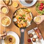 Audecook Petite Poêle électrique avec Cuiseur Vapeur (U(Rose/Avec Cuisson à la vapeur))