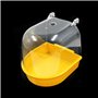 Baignoire D'Oiseau BoîTe Bain Jouet - Suspendu Perruche Baignoires pour Oiseaux Perroquets avec Crochets Nourrisseur Plupart des