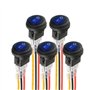 HUAREW bleu LED interrupteur rond électroluminescent KCD1-8 interrupteur à bascule étanche 12V 20A marine et divers éclairage ét