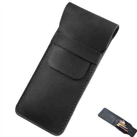 Zhenp Étui à Stylo en Cuir Rétro