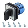 SIGANDG Commutateur de transfert 20A/660V came rotative de commande à 8 bornes 3 positions SZW26-20/D202.2