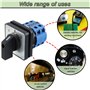 SIGANDG Commutateur de transfert 20A/660V came rotative de commande à 8 bornes 3 positions SZW26-20/D202.2