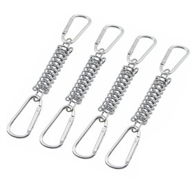 Boucle Ressort Tension Fixation Store - Voile D'ombrage Fixations Accessoires en Acier Inoxydable avec 4 Ressorts HéLicoïdaux 8