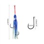 Leurre de Pêche Teaser,5 Pièces Leurres de Pêche Traîne Lumineux Leurre de Poulpe avec Queue de Jupe a Hameçon,pour la Pêche en 