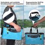 Seau à appât pliable - 28 l - Avec trou d'aération - Récipient multifonction pour appâts de pêche vivants - Convient pour la pêc
