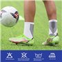 CZAYEFNH Chaussette Antidérapante Foot Homme, 4 Paires Respirant Epaisse Chaussette Grip Rugby Football Anti-Ampoules Socquettes