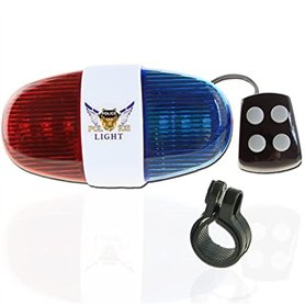 Leagy Lampe LED pour vélo de Police avec 4 sirènes sonores