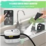 Nettoyeur Vapeur 2500W, Nettoyeur Vapeur Portable avec Bouton Tactile Réglable 1200ML, 4 Têtes de Brosse Réglables sur 6 Vitesse