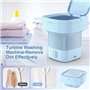 Mini Machine à Laver Portable Machines à Laver Pliables Portables 10L à Linge Pliable avec Panier de Vidange Laveuse Pratique po