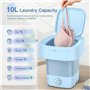 Mini Machine à Laver Portable Machines à Laver Pliables Portables 10L à Linge Pliable avec Panier de Vidange Laveuse Pratique po